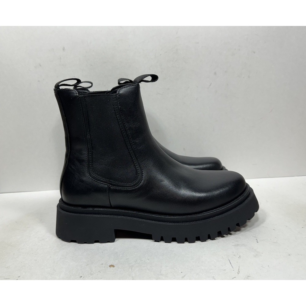 Thursday Boot Company Legend Platform Chelsea Boot Black Leather Women's Size 9